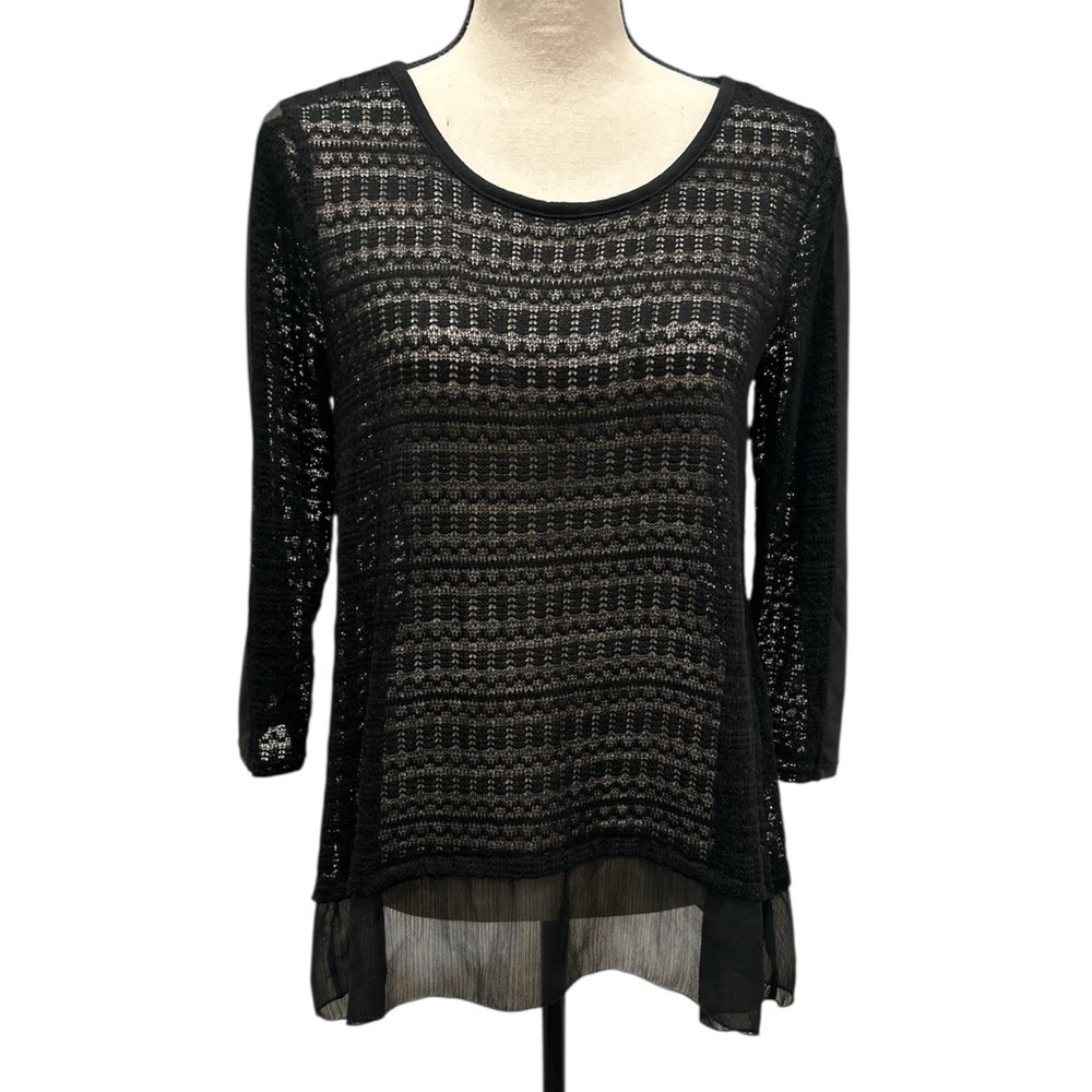 Alfani Elegant Black Lace Women's Top